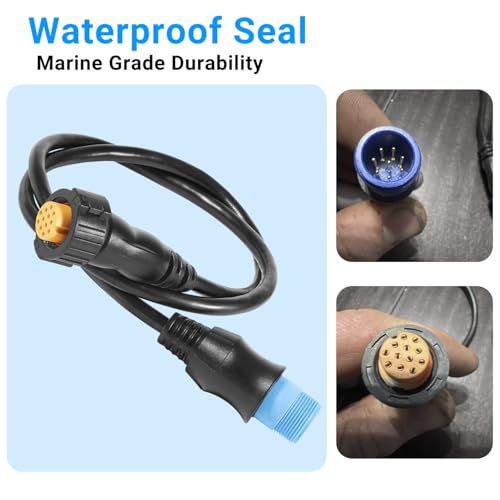 Image of 010-12122-10 Adapter Compatible with Connecting 8-Pin Transducers with XID to 12-Pin Sonar Marine Devices, Replace for Part Number 010-12122-10