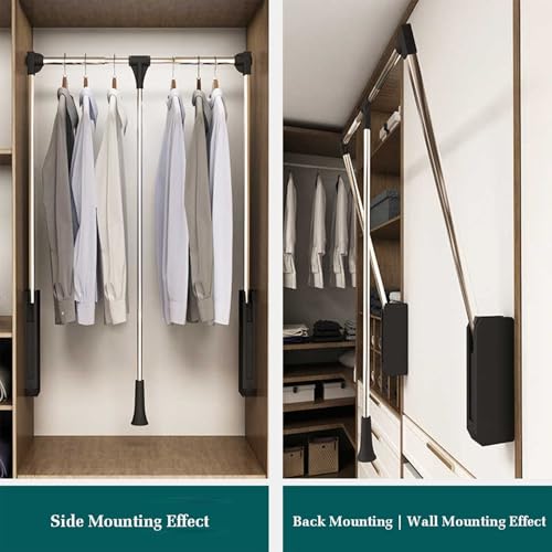 Tringle de penderie rabattable pour rendre les placards hauts accessibles sans effort - 7