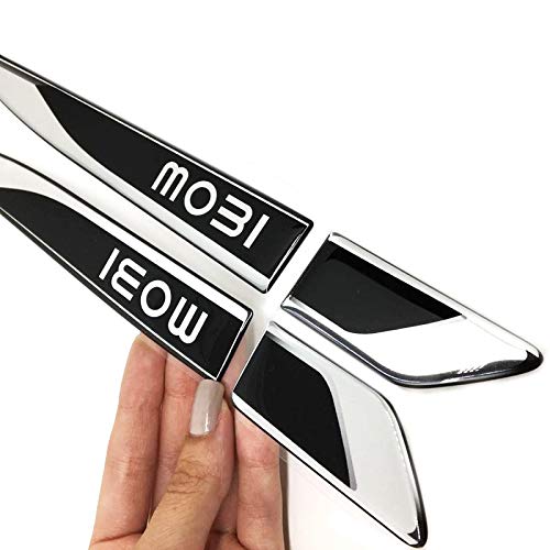 Par De Aplique Lateral Fiat Mobi 2017/2019 Emblema Resinado