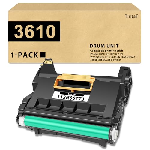 TintaF Phaser 3610 WorkCentre 3615 3655 Drum Cartridge Replacement for Xerox 113R00773 Drum Unit with Phaser 3610 3610DN 3610N WorkCentre 3615 3615DN 3655 3655IX 3655S 3655X 3655i Printer (No Toner)