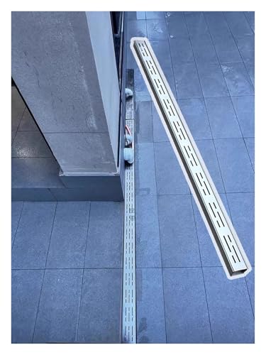 Caniveau de drainage extérieur pour cour et terrasse moderne en inox