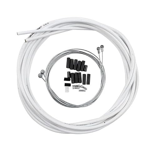 Brake Cable Bike Cable Set 4mm 5mm MTB Road Bicycle Brake Shift Derailleur Housing(White)