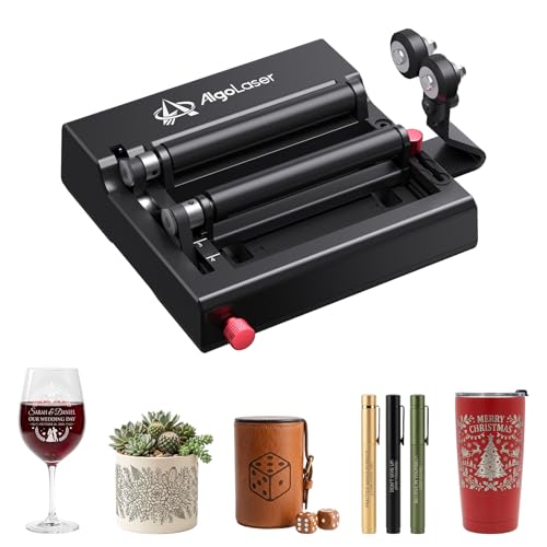 AlgoLaser Rotary Roller for Laser Engraver - Pixi Laser Engraver Accessories - 360° Adjustable...