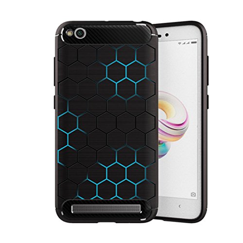 Image of MTT Carbon Fiber Texture Rugged Armor Back Case Cover for Redmi 4A (Hexagon 01)