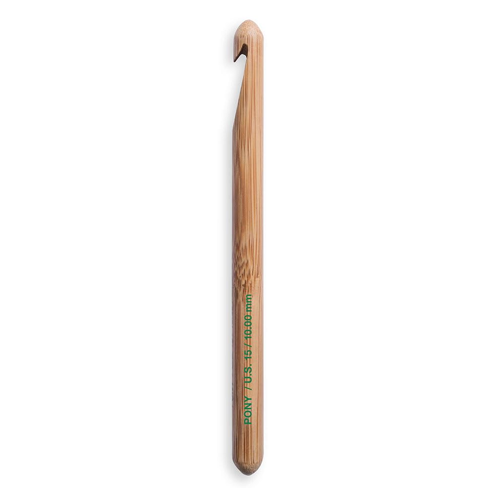 Pony Bamboo Single-Ended Crochet Hook - 10.0mm (UK000 - US N/15)