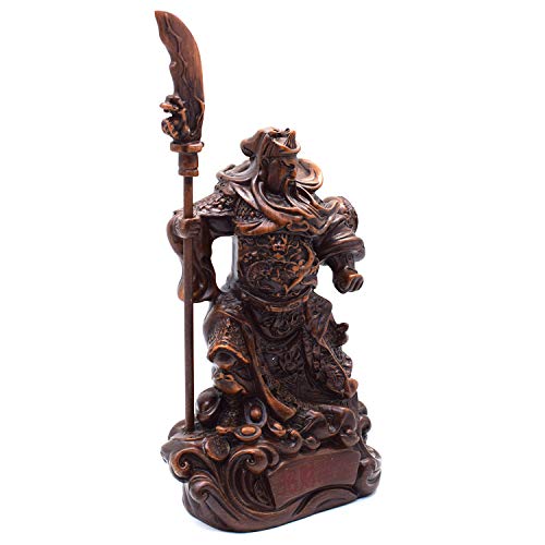 Estatua Feng Shui Guan Di para decoración miniatura 4