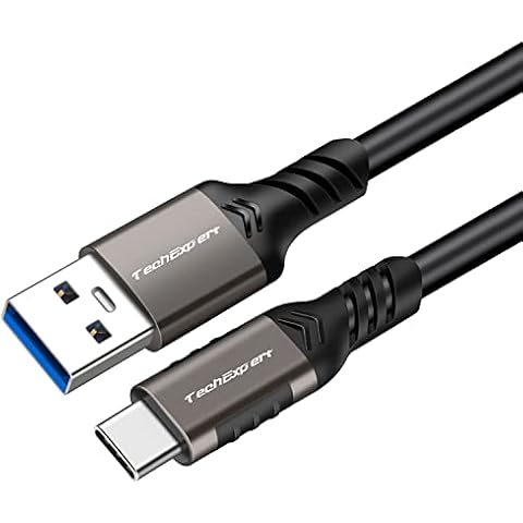 TechExpert USB A to USB C 3.2 Gen2 Maximum Speed 10 Gbps Charge up to 60 W 20 V/3 A 1 Metre Cover