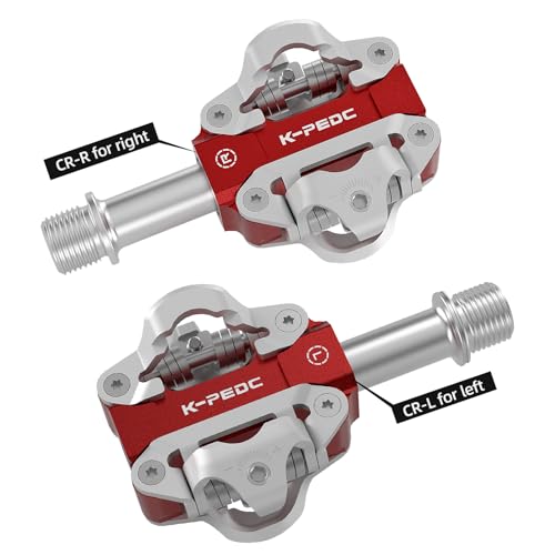 Pédales de VTT double face 1,4 cm alu scellées compatibles SPD