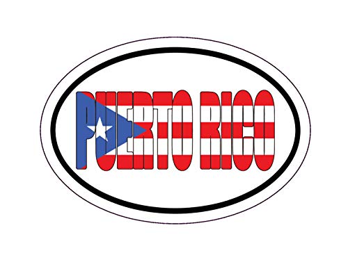 Oval Puerto Rico Flag Decal - Puerto Rico Bumper Sticker