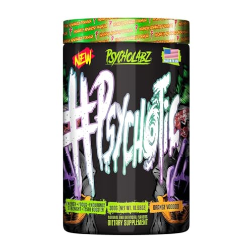 Pré Treino Psychotic Black 300g Orange Voodoo Psycholabz