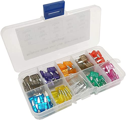 Mini fusible auto kit assortiment de 100 pièces lame 2A à 35A pour véhicule