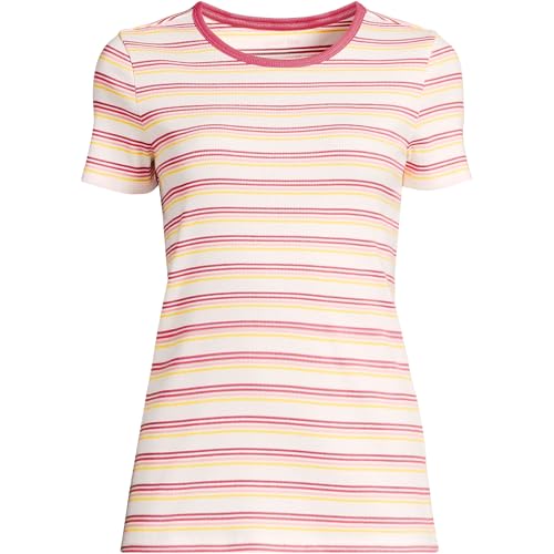 Image of Lands' End Women's Cotton Rib Knit T-Shirt