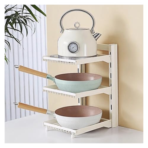 Organiseur de casseroles pour armoire de cuisine, support réglable pour garde-manger, design peu encombrant pour une organisation efficace