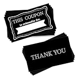 VELATYVIO 240 Pcs Black coupon cards Blank gift certificate Personalized paper voucher coupon for Mom Wife Husband Business,Employee Appreciation Gifts Customer Rewards and Incentives 3.5 x 2 Inch