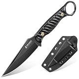 Dragon Creek Fixed Blade Knife - Outdoor Survival Knife with Sheath for Camping Hiking Gift Men...