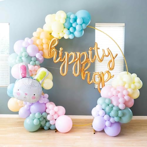 Image of Voircoloria 95pack Pastel Balloons Different Size 18 /12 /10 /5 Inch Pastel Balloon Garland Arch Kit for Graduation, Wedding, Birthday, Princess Theme, Easter, Baby Shower, Anniversary Party Decorations