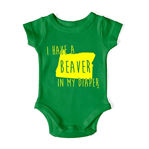 In My Diaper I Have A Beaver University of Oregon Sports Pride 6 Months Green