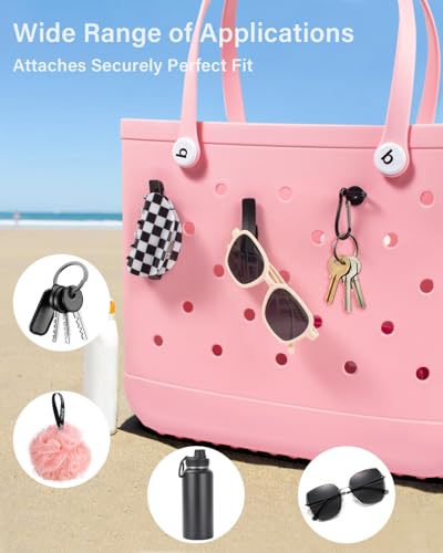 Image of LETGO 4 PCS Clear Insert Bag for Bogg Bag, 4 Sizes Waterproof Beach Bag Organizer Pouch with Bogg Bag Hooks Accessories,Transparent Zipper Makeup Toiletry Bag for Rubber Tote Bag Beach Travel