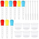 ❤ 【Ampliamente aplicable】 Estos goteros de silicona no solo pueden alimentar a los niños con medicamentos, beber agua y leche, sino también realizar interesantes experimentos científicos y alimentar con agua a los animales pequeños.