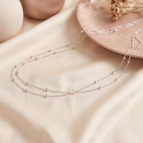uniqtrue Silver Plated Waist Chain for Women, Belly Chain Belt Waterproof Layered Silver Waist Beads Chain Stomach Body Chain Beach Summer Bikini Fashion Sexy Jewelry Accessories Gift by uniqtrue - Used condition - Image 8