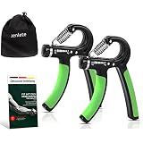 zenlete Profi Fitness Handtrainer, 2-er Set Fingerhantel einstellbar von 5-60 kg, Fingertrainer Unterarm-Trainer Trainingsgerät mit starker Feder für mehr Griffkraft + E-Book mit Übungen