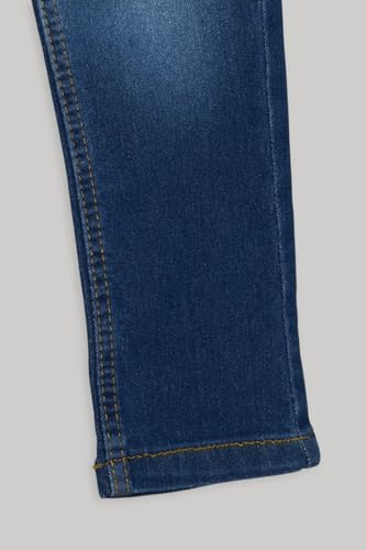 Image of Pantaloons Junior Kids Cotton Stretch Blend Jeans | Slim Fit | Mid Rise Waist | Full Length