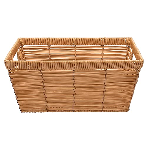 Mimo Style Cesto Retangular Com Alça, Útil na Organização do Ambiente, Produzidos em Fibra Natural C