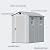Devoko 4×8 FT Resin Storage Shed with Floor, Garden Plastic Outdoor Shed with Window and Lockable Door, Waterproof Outside Tool shed for Backyard Patio, Light Grey