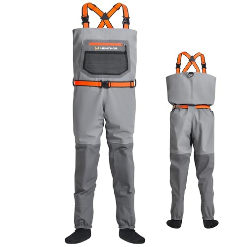 Hunthor Fishing Waders for Men Waterproof Breathable Chest Wader with Insulated Stockingfoot for Fly Fishing, Hunting, Wading - image 1