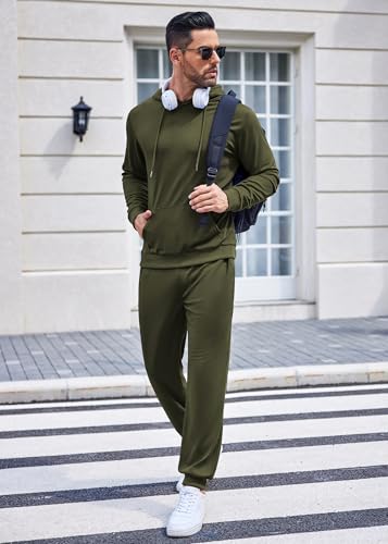 COOFANDY Sweatsuits for Men 2 Piece Tracksuit Casual Athletic Jogging Suit Hooded Set2