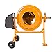 Generic Portable 4.2 Cu Ft Concrete Cement Mixer, 1/2 Hp Electric Mixer Machine with Wheel & 120L Freestanding Barrow Machine, Mixing Tools for Stucco Mortar (Yellow) 41.4 x 28 x 52.8 Inches (Gen120)