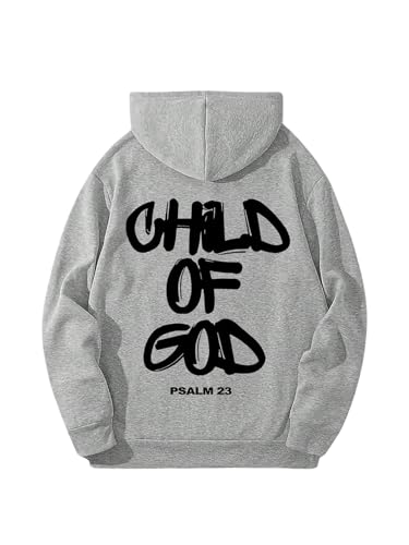 Floerns Boy's Y2k Letter Print Hoodie Sweatshirt Long Sleeve Pullovers with Pocket