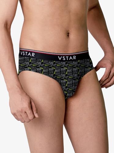 Image of VSTAR Super Soft Cotton Elastane Brief for Men Black