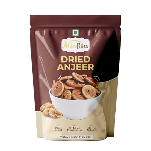 Nutribites Premium anjeer 1kg fresh | Jumbo Dry Figs | Premium Quality Anjeer (Figs) | Rich in Fiber | Low Fat Healthy Snack | Naturally Sweet Imported Dry Fruit