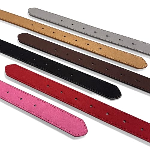 Women's Dress Genuine Suede Leather Casual Jean Belt 1"(25mm) Wide (Gray, 34)