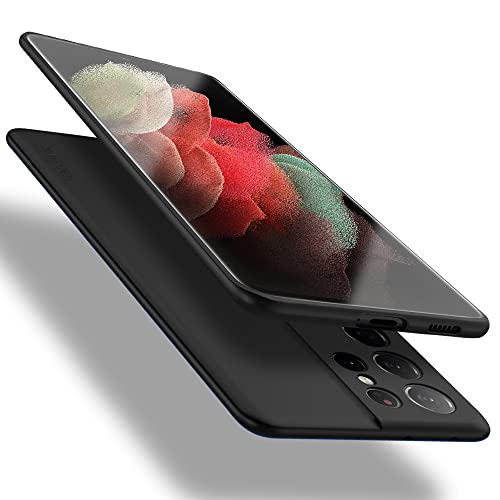 X-level für Samsung Galaxy S21 Ultra 5G Hülle, [Guardian Serie] Soft Flex TPU Case Ultradünn Handyhülle Silikon Bumper Cover Tasche Schale Schutzhülle für Samsung S21 Ultra 5G -Kameraschutz Schwarz