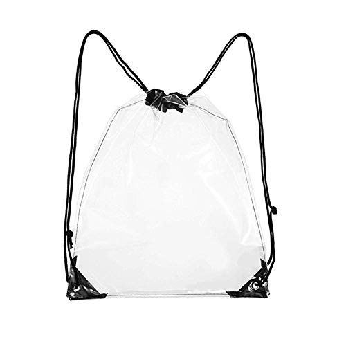 Htyg Clear Drawstring Bag Pvc Drawstring Backpack With Front