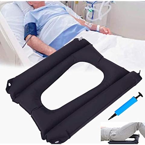 Inflatable Cushion, Elderly Nursing Anti-Bedsore Seat Pad for Bedridden Disabled for Pain Relif, Fit for Toilet Chair &Wheelchair, Breathable & Comfort Cover