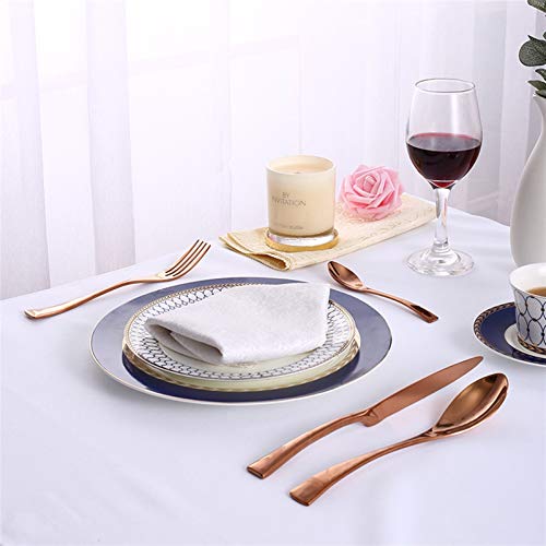 Couverts or rose anti-ternissement : le set de table 4 pièces idéal - 7