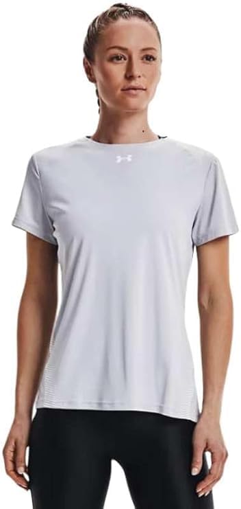 Under Armour Womens Iso-Chill Training T-Shirt Size Large Ligth Grey