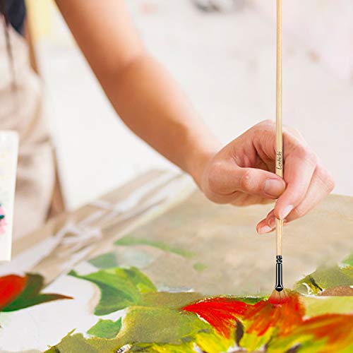 Fan Brush Set - 6 Pcs Hog Bristle Hair Artist Soft Anti-Shedding Fan Paint Brushes For Acrylic Watercolor Oil Painting #TOP6