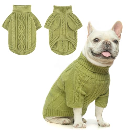 BEAUTYZOO-Small-Dog-Sweater-Dog-Sweatshirt-Pullover-Cable-Knitwear-Classic-Turtleneck-Thick-Cold-Weather-Dog-Clothes-for-Small-Medium-Dogs-Puppy-Girl-Boys-Chihuahua-Bulldog-Dachshund-Pug-Yorkie