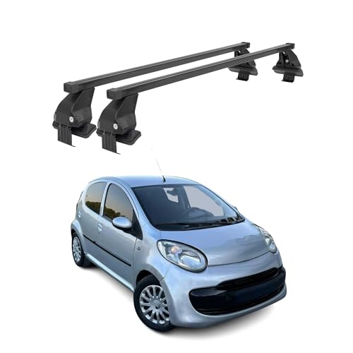 OMAC Barres de Toit transversales en Acier pour Citroën C1 2005-2022 – Antivol Inclus – Testées City Crash – DIN 75302:2019 – ISO/Pas 11154:2006 –...