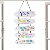 Generisch Affirmations Wall Decor - Wooden Inspirational with Quote Sign Kids, Educational Wall Art for Boys and Girls, Motivational Wood for Bedroom Classroom Decor