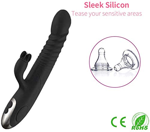 Vịbrador Língua Clitóris Estịmulador Erótico Brinquedos Eróticos Tring (Preto)