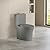 ChicFurnit One Piece Toilet Dual-Flush 1.1/1.60 GPF with Soft Closing Seat, Water-Saving Elongated Toilet, Comfort Height, 1000 Gram Map Flushing Score Toilet, Floor Mounted,Gray