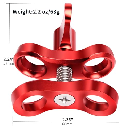 Support de bride à bille plongée sous-marine adaptateur clip 360 bras - 4