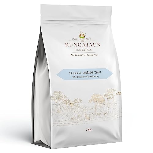 Image of Rungajaun Soulful Second Flush Assam Chai Black Tea Assam Tea Powder 1kg, 100% Natural Tea, Strong Assam Black Tea
