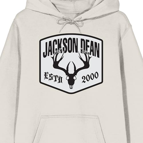 Bioworld Jackson Dean Moose Antler Icon ESTB 2000 Adult Sand Long Sleeve Hooded Sweatshirt2