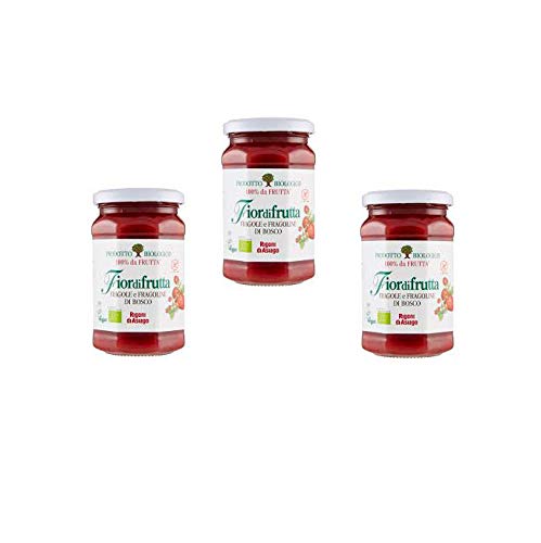 Zeus Party MARMELLATA FIORDIFRUTTA No GLUTINE Biologico 330G RIGONI di ASIAGO (Tre, FRAGOLINE di Bosco)